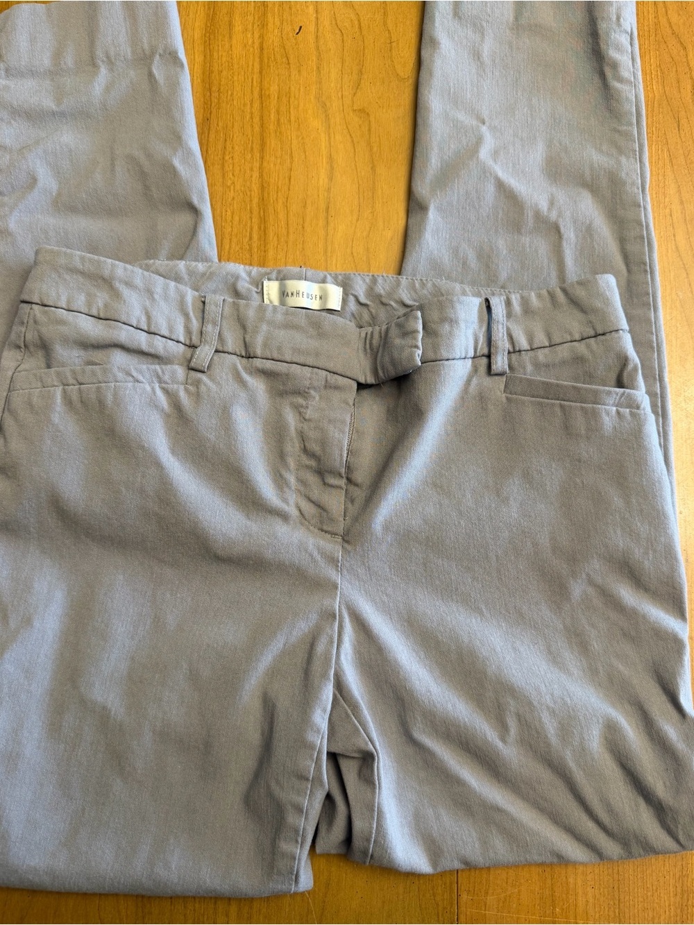 Van Heusen Light Gray Stretch Dress Pants | Sz6